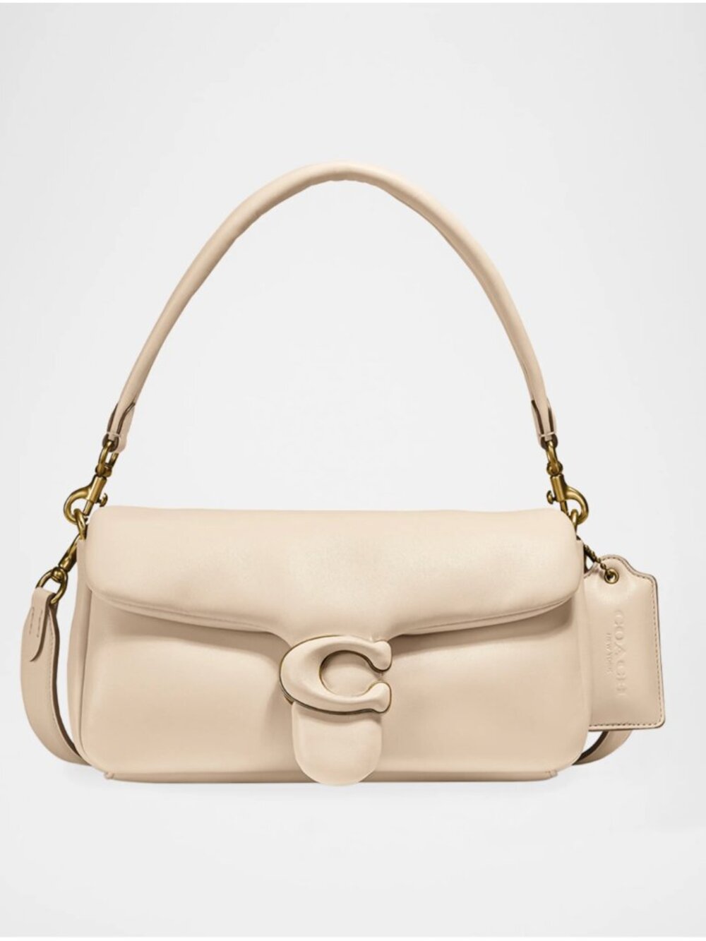 Coach Pillow Tabby Ivory Leather Shoulder/Crossbody Bag